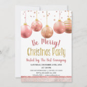 Rose Weihnachten Weihnachten Weihnachten Firmenfei Einladung (Vorderseite)