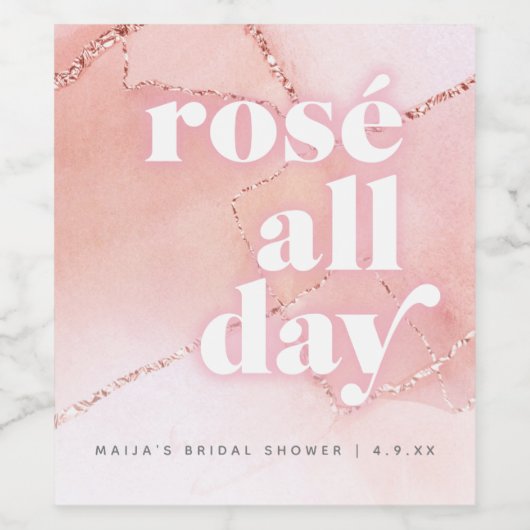 Rosé Wein Flaschen Etiketten (Einzelnes Label)