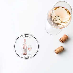 Rosé-Wein-Liebhaber-Unterlage – Personalisierter W Getränkeuntersetzer