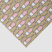 Rosé-Wein-Muster Gold Seidenpapier (Ausschnitt)