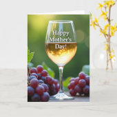Rosé-Wein-Muttertagskarte Karte (Gelbe Blume)