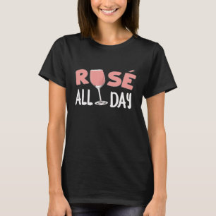 Rose-Wein-Shirt Lustiges Pink-Getränk-Liebhaber-Te T-Shirt