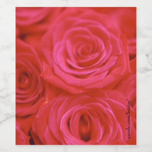 Rose Weinetikett (Einzelnes Label)