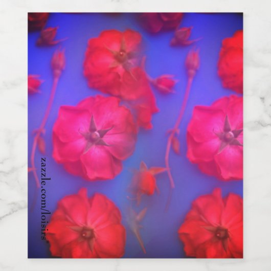 Rose Weinetikett (Einzelnes Label)