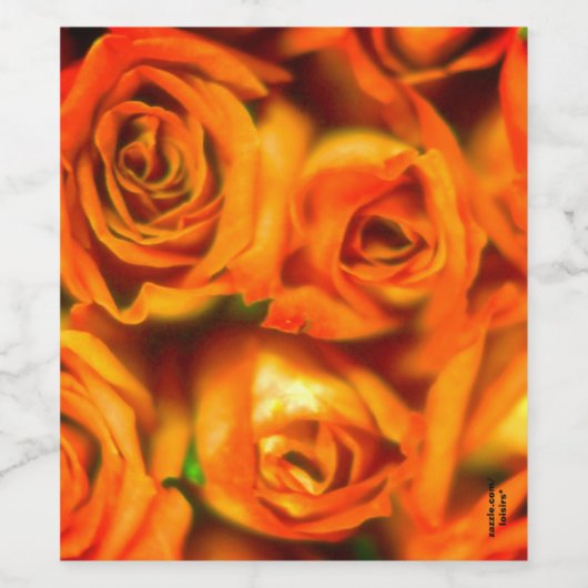 Rose Weinetikett (Einzelnes Label)