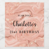 Rose Weinetikett (Einzelnes Label)