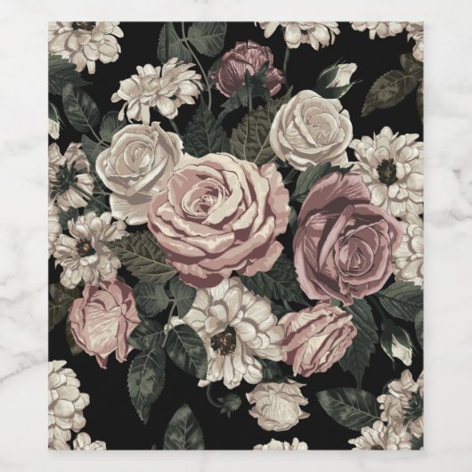 Rose Weinetikett (Einzelnes Label)