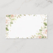 Rose Weinkarte Brautparty für Weinverkostung Platzkarte (Rückseite)