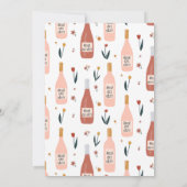 Rosé Weinkellerei Brautparty Niedlich Einladung (Rückseite)