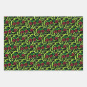 Rose Weintrauben Gotische Weihnachten Geschenkpapier Set (Vorderseite 2)