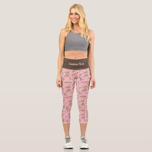 Rose Weintrauben Leggings (Vorderseite)