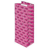 Rose - Weinüberraschung Weinbeutel Geschenktüte Für Weinflaschen (Rückseite Schrägansicht)