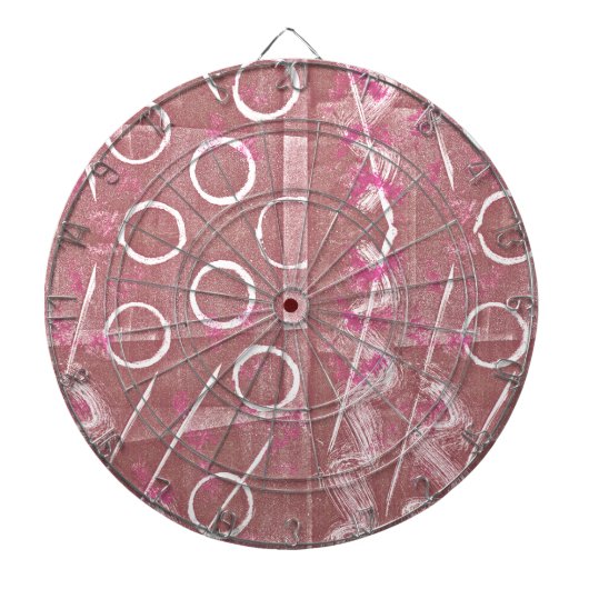 Rose Weiß Abstrakt Dartscheibe (vorne)