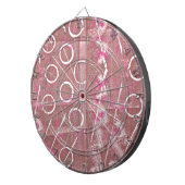 Rose Weiß Abstrakt Dartscheibe (Vorderseite rechts)