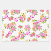 Rose Weiß. Geschenkpapier Set (Vorderseite 3)