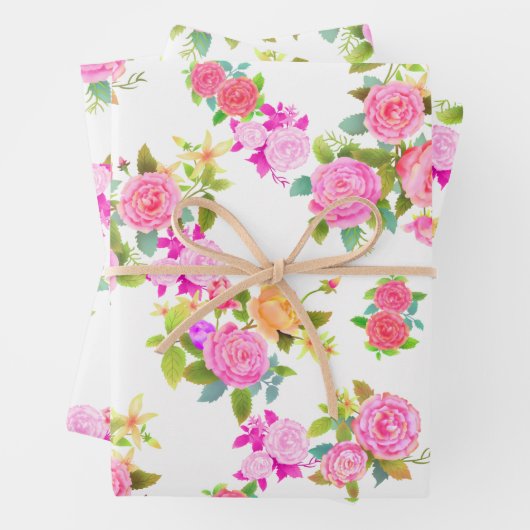Rose Weiß. Geschenkpapier Set (Beispiel)