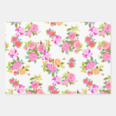 Rose Weiß. Geschenkpapier Set (Vorderseite)