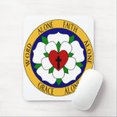 Rose Weiß und Grün Mousepad (Mit Mouse)