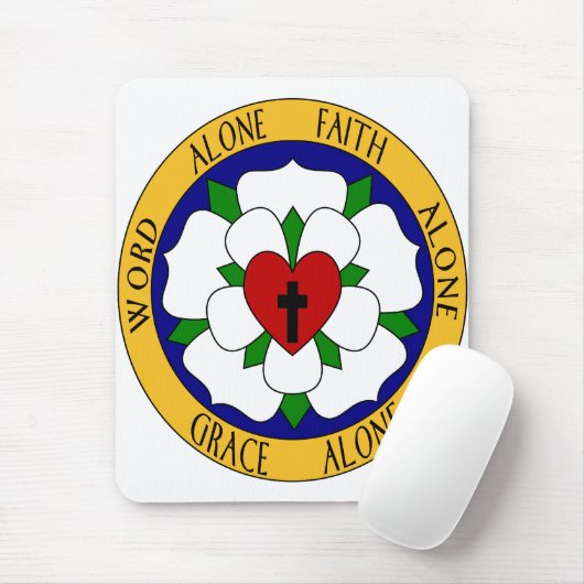 Rose Weiß und Grün Mousepad (Mit Mouse)