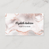 Rose Weißagatmarmor Visitenkarte (Vorderseite)