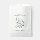 Rose Weiße Blumenbeutel Botanische Gastgeschenk Ho Geschenktütchen (Vorderseite)