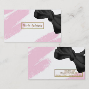 Rosé Weiße Gold Moderne Minimale Rosé Pinsel & Sch Visitenkarte