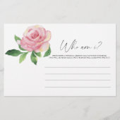 Rose - Wer bin ich Brautparty Stationery Briefpapier (Vorderseite)