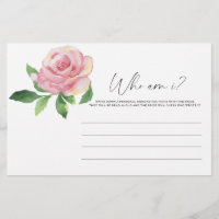 Rose - Wer bin ich Brautparty Stationery
