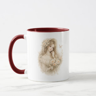 Rose Whisper Floral Girl Tasse