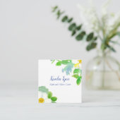 Rose White Cherokee Blume Wasserfarbe Quadratische Visitenkarte (Stehend Vorderseite)