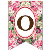 Rose White Florals Unser Hochzeitstag Wimpelkette (Zweite Fahne)