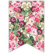 Rose White Florals Unser Hochzeitstag Wimpelkette (Erste Fahne)