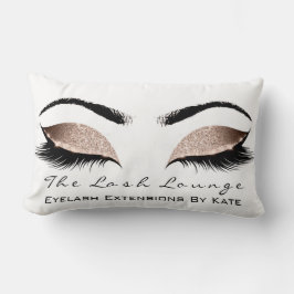 Rose White Glitzer Glam Makeup Lashes Schönheit Lendenkissen