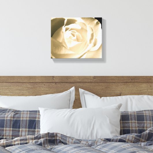 Rose White Leinwanddruck (Insitu (Schlafzimmer))