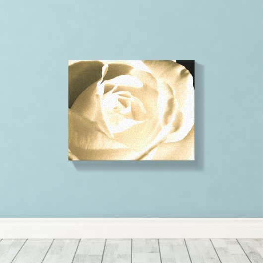 Rose White Leinwanddruck (Insitu (Holzboden))