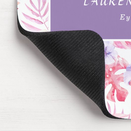 Rose White Luxe Eyelashes Mousepad (Ecke)