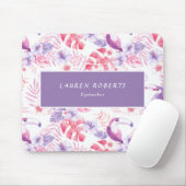 Rose White Luxe Eyelashes Mousepad (Mit Mouse)