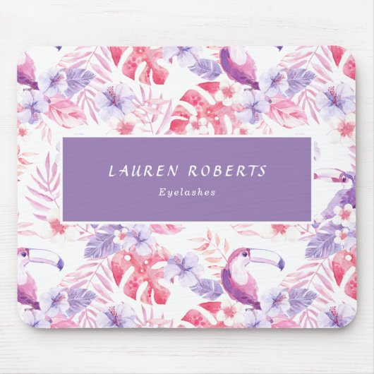 Rose White Luxe Eyelashes Mousepad (Vorne)