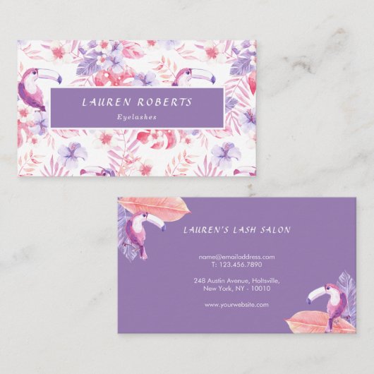 Rose White Luxe Eyelashes Visitenkarte (Vorne/Hinten)