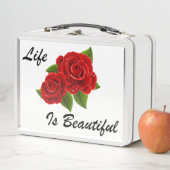 Rose White Metall Brotdose (Beispiel)