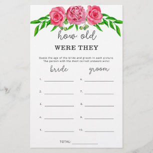 Rose Wie alt waren sie Brautspiel