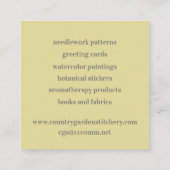 Rose Wildblume Wreath Wasserfarbe Botanische Quadratische Visitenkarte (Rückseite)