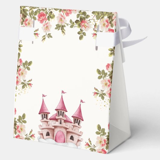 Rose Wildflower Fairytale Castle Baby Shower  Geschenkschachtel (Rückseite)