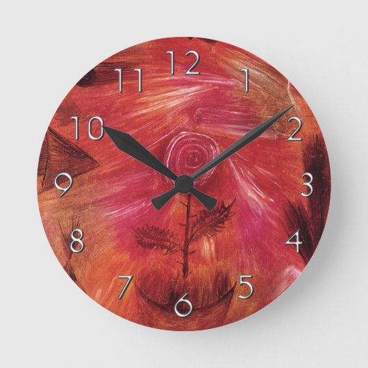 Rose Wind Runde Wanduhr (Vorderseite)