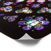 Rose Window Cathedral Notre Dame, Paris, Frankreic Poster (Ecke)