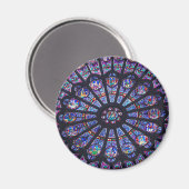 Rose Window Paris Magnet (Vorderseite/Rückseite)