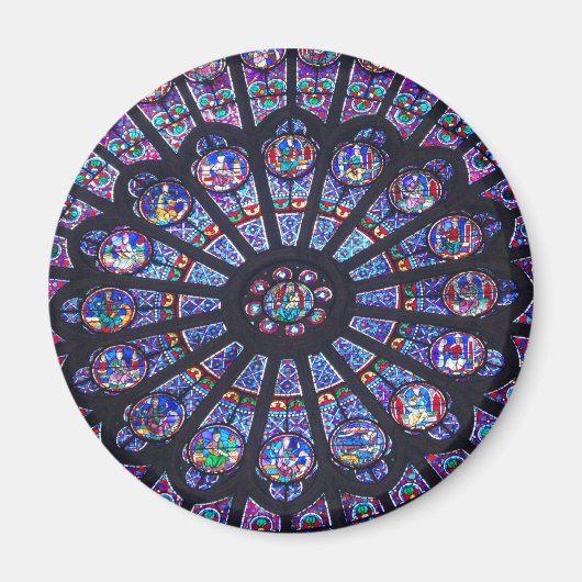 Rose Window Paris Magnet (Vorne)