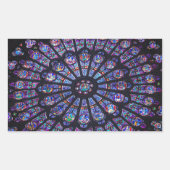 Rose Window Paris Rechteckiger Aufkleber (Vorderseite)