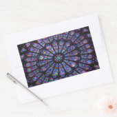 Rose Window Paris Rechteckiger Aufkleber (Umschlag)