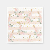 Rosé Wine Brautparty Napkins Serviette (Vorderseite)